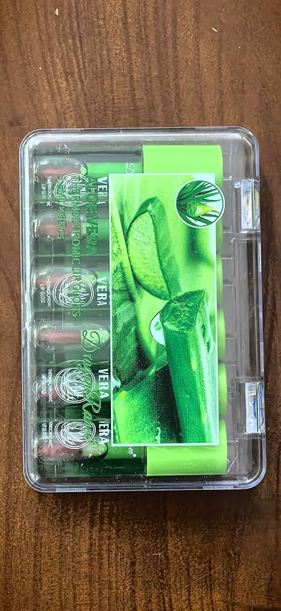 6Pcs Aloe Vera Color Changing Lip Gloss, Hydrating Lip Glow Oil High-Shine Clear Temperature Color Change Lipstick, Glossy Lip Tint Stain for Women Lip Care Prevents Dry Cracked Lips