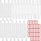 Framendino, 20 Pack Cuticle Oil Pens Empty Transparent Twist Pens with Brush Tip Liquid Tube Stickers