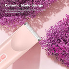 Glow Aura Womens Shaver 2 in 1, Electric Razor, Painless Hair Removal for Face,Body Waterproof Wet & Dry Use Body Hair Trimmer (Pink)