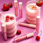 Juvia's Place Smoothie Lip Gloss Pink Melon - Hydrating Cream Lipgloss with Pink & Mauve Tones - Non Sticky Plumping Glosses - High Shine Lipgloss for Women - Lip Plumper with Cocoa Butter & Chia Oil
