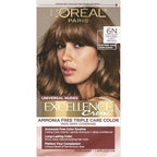 L’Oreal Paris Excellence Universal Nudes Permanent Hair Color, Ammonia Free Hair Dye for Gray Hair Coverage, 6N Natural Light Brown, 1 Hair Dye Kit