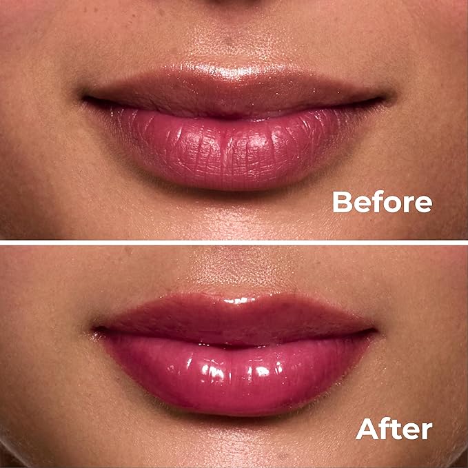 All-in-One Lip Oil - Lightweight, No-Sticky, Tinted, Plumping, Hydrating Lip Gloss - Lip Balm for Day & Night Use, Long-Lasting Lip Stain, Lip Glow Oil, Lip Plumper Tint - Pink Sparkle №402