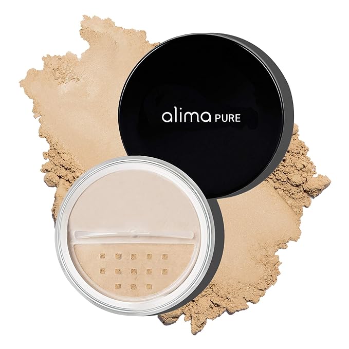 Alima Pure Matte Foundation Loose Mineral Powder Foundation Makeup, Loose Powder Makeup Oil Free Talc Free Powder, Natural Makeup Mineral Foundation Full Coverage Natural Foundation Powder .15 oz/4.5g