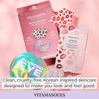 Vitamasques Under Eye Patches & Lip Mask Sheets, Best of Eyes & Lips Set - Eye Patches for Puffy Eyes - Under Eye Masks for Dark Circles and Puffiness