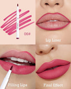 Lip Stain Marker Pen, Berry Pink Lip Liner Longlasting