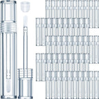 Hsei 100 Pcs Clear Lip Gloss Tubes 5 ml Empty Bulk Wand Balm Containers With Lids Cosmetic Bottles With Rubber Stoppers for Eyelash Growth Liquid DIY Makeup Girls