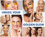 Stylia Under Eye Patches for Puffy Eyes and Dark Circles (30 Pairs) - 24k Gold Under Eye Mask with Vitamin C, Hyaluronic Acid, Pearl Extract - Eye Masks for Dark Circles and Puffiness