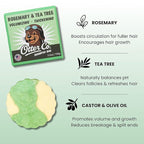 Otter co. Tea Tree and Rosemary Volumizing and Thickening Shampoo Bar - Olive Oil, Green Tea, Nettle, Zinc – Vegan, Sulfate Free & Non Toxic – Women and Mens Shampoo, All Hair Types, Made in USA