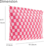 Pazimiik knit checkered makeup bag