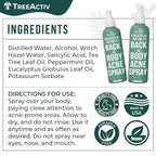 Salicylic Acid Back & Body Acne Spray, Back Acne Solution For Women And Men, Acne Body Spray with Tea Tree Oil, Fast-Drying Back Acne Spray, Fine Mist, Back Acne Treatment Spray, 4 fl oz, 2-pack