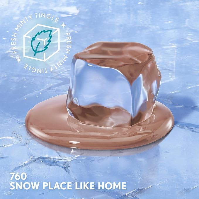 COVERGIRL Clean Fresh Yummy Plumper Lip Gloss, 760 Snow Place Like Home, Shiny, Vegan Formula, Easy to Apply, Minty Flavor, 0.33oz