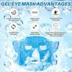 Ice Pack Cold Face Eye Masks Reduce Face Puff, Dark Circles, Reusable Cold Hot Gel Face Eye Mask, Suitable for Women Facial SPA, Ice Face Mask for Sleeping, Headaches (Blue)