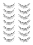 Natural Lashes Wispy Eyelashes 11MM Short Eye Lashes Pack 3D Volume Strip Lash Pack False Eyelashes Natural Look 7 Pair Siligli