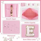 Personalized initial letter makeup bag,