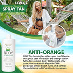Professional Sunless Tanning Spray Tan Solution, Organic Essential Oils, Airbrush Formula, 33.8 Fl Oz. (Level 1 (7% DHA))