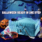 Beetles Halloween Gel Nail Polish Set with Mini LED Nail Lamp Purple Red Green Yellow Gel Polish with Base Top Coat Nail Art Brushes Salon DIY Gift Basket for Women