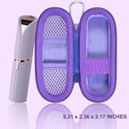 co2CREA Hard Case and Replacement Head Compatible with Finishing Touch Flawless Facial Hair Remover Electric Face Razor for Women (Lavender Case + Replacement Head)