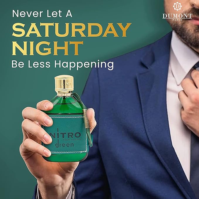 Nitro Green Eau De Parfum - Vibrant Weekend Fragrance - 3.4 Fl Oz