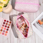 Soidram pink makeup bag floral
