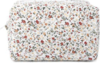 Soidram floral makeup bag quilted