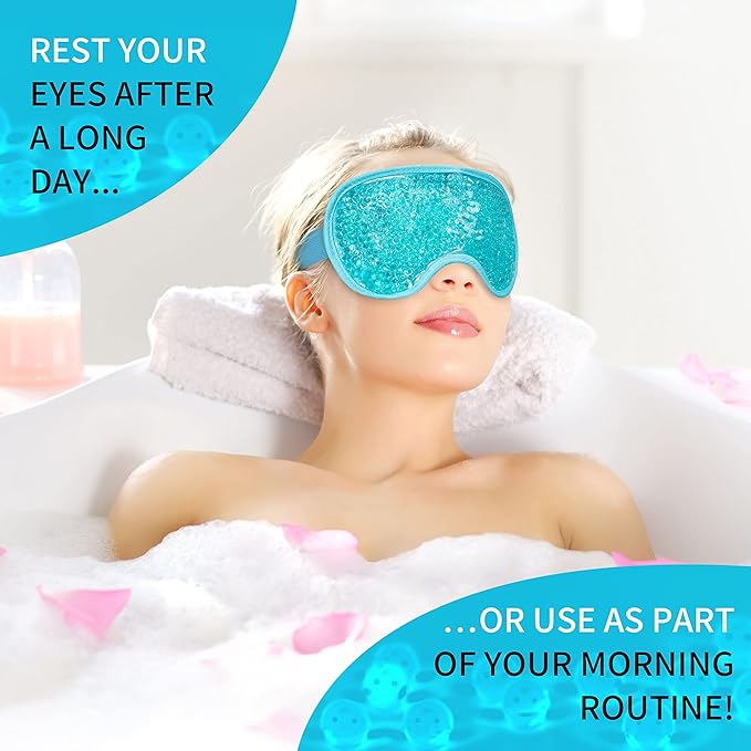 Cooling eye mask with gel
