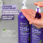 Tea Tree Purple Shampoo & Conditioner Set for Blonde, Bleached, Silver & Grey Hair, Anti-Brass Toner, Boosts Highlights & Color, Revitalizes, Relieves Itchy Scalp & Salon-Grade Hair Toner.