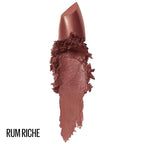 Maybelline Color Sensational Lipstick, Lip Makeup, Cream Finish, Hydrating Lipstick, Rum Riche, Deep Nude ,1 Count