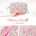 Soidram pink makeup bag floral