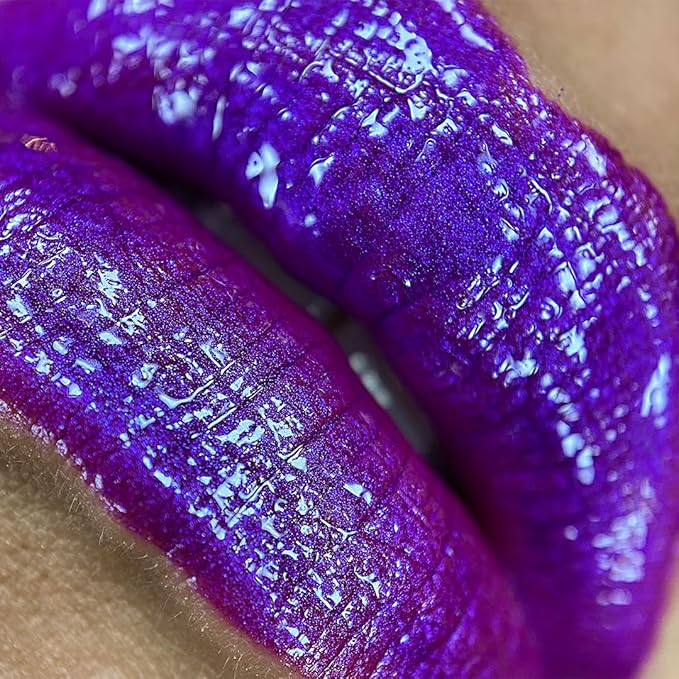 UNICORN SNOT Liquid Metal Lip Paint - Metallic Lip Gloss - Non-drying, Long-lasting Liquid Lipstick, Intense Pigment Color with Metallic Shimmer - Vegan, Cruelty-Free Makeup, Atomic Purple (Boom)