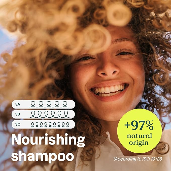 ATTITUDE Nourishing Shampoo for Curly Hair with Moringa Oil, EWG Verified, Vegan and Naturally Derived, 3a, 3b, 3c Curl Type, Provides Lightweight Moisture to Curls, 16 Fl Oz