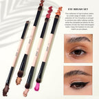 Jessup Makeup Brushes Set 7pcs Double Sided Makeup Brushes for Foundation Concealer Blush Eyeshadow Contour Bronzer Powder Blending Eyebrow Eyeliner, Cruelty-Free Make up Brushes Peach Dust T600