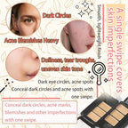 3 Colors Corrector Palette,Moisturizing Long Lasting Waterproof Cream Contour Makeup Palette,Color Correcting Concealer,Natural Flawless Full Coverage Liquid Foundation Set with Makeup Brushes