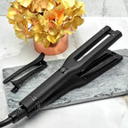 Hot Tools Pro Artist Black Gold Double Straight Dual Plate Hair Straightener | Faster Styling and Reduced Damage