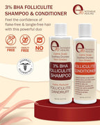 3% BHA Folliculitis Shampoo and Conditioner for Women & Men - Made with Salicylic Acid & Tea Tree Oil - Flakes Shampoo & Deep Conditioner for Dry Itchy Scalp & Acne by e70