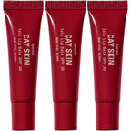 Cay Skin Isle Lip Balm SPF 30 – High Shine, Hydrating + Sheer Lip Gloss in Vanilla Brown Sugar Flavor – Formulated with Natural Ingredients for All Skin Tones – 3-Pack, Bad Gyal Berry