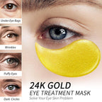 Golden Glow Under Eye Patches for Puffy Eyes - 60Pcs Eye Gels Rejuvenating Treatment for Dark Circles, Puffiness, Refreshing,Revitalizing Looks Less Tired