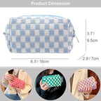 Pazimiik checkered makeup bag for