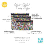 Bumkins Travel Bag, Toiletry, TSA Approved Pouch, Zip Bag, Quart Size Airline Compliant, Clear-Sided, Baby, Diaper Bag Organization, Makeup, Accessories, Packing, Set of 3 Sizes, Nintendo Super Mario