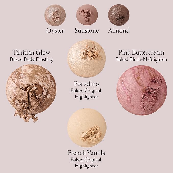 LAURA GELLER NEW YORK The Best of the Best Baked Palette - Full Size - Includes Bronzer, Blush, 2 Highlighters and 3 Eyeshadows - Travel-Friendly