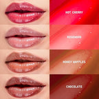 Ruby Kisses Lip Oil Booster, Hydrating Lip Gloss with Nourishing Natural Oil Blend, Jumbo Wand for Easy Application, Non-Sticky Formula (Hot Cherry)