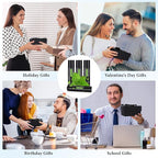 4 Pcs Lip Balm with Gift Box for Men Raffia Grass Organic Natural Beeswax Lip Balm for Father's Day Gifts Women Adults Teens Dry Chapped Lips Care Product