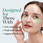 Pale Green Pastel Eye Mask - Cooling Eye Patches for Puffy Eyes | Skin-Firming Under Eye Patches for Sagging Skin | Soothing Under Eye Mask Patches (3.04 fl oz, 30 Sets, 60 EA)