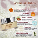 Anti-Aging Eye Cream with 5% Collagen and 5% Vitamin C, Reduce Dark Circles & Puffiness, Fine Lines and Wrinkles, Caffeine, Korean Skin Care, 0.7 Fl Oz