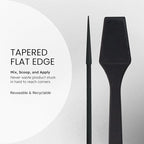 P 200pcs PANA Cosmetic Make Up Disposable Plastic 2.5" Spatulas Skin Care Facial Cream Mask Spatula (BLACK - 200 Pieces in a Box)