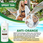 Professional Sunless Tanning Spray Tan Solution, Organic Essential Oils, Airbrush Formula, 33.8 Fl Oz. (Level 3 (12% DHA))