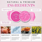 Under Eye Mask Under Eye Gels with Irish Sea Moss Bulgarian Rose and Hyaluronic Acid 60 Eye Gels (30 Pairs) Eye Masks for Men and Women