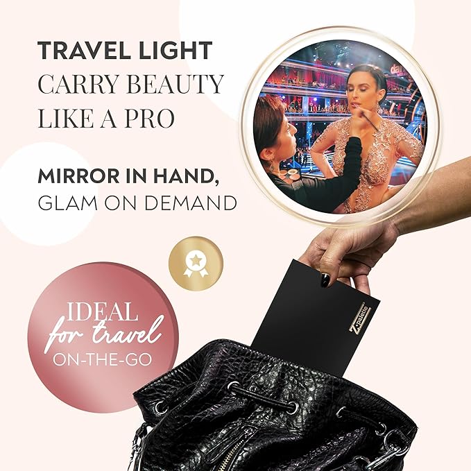 Junior Magnetic Makeup Palette, Empty Magnetic Palette, Universal Magnet makeup palette for Eyeshadows, Powders, Customizable Beauty Organizer with Mirror