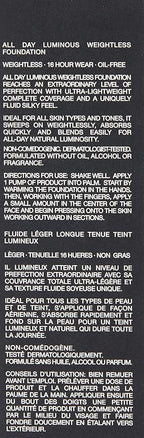 All Day Luminous Weightless Foundation - # 4 - Foundation 1 oz