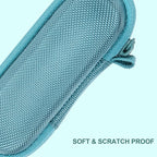 co2CREA Hard Case and Replacement Head Compatible with Finishing Touch Flawless Facial Hair Remover Electric Face Razor Women (Parisian Blue Case + Replacement Head)