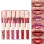MAEPEOR Moisturizing Lipgloss Set 6PCS Smooth Shiny Lip Gloss Neutral Nude Nourishing Glossy Lipgloss for Women and Girls (Shiny, 6PCS Set B)